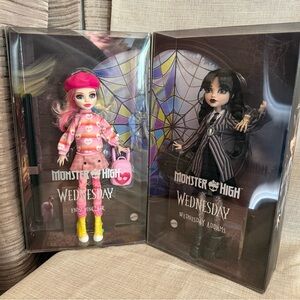Set Monster High Wednesday Addams and Enid Sinclair Collectible Doll Thing 2022